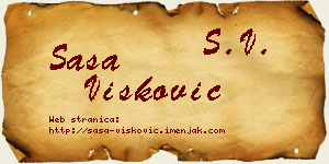 Saša Višković vizit kartica